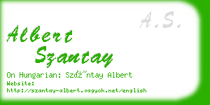 albert szantay business card